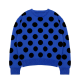 Royal Blue Polka Dot Knit Sweater