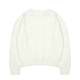 Cream White Ribbed Knit Sweater