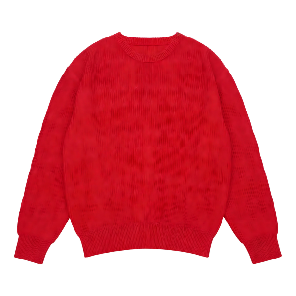 Vibrant Red Knit Sweater